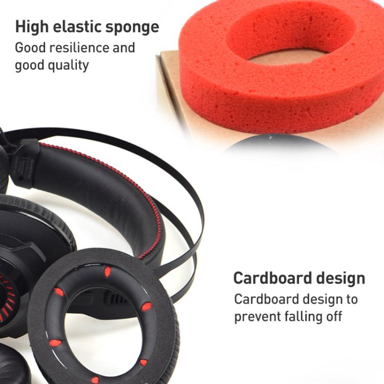 2pcs Football Net Earphone Replacement Earpads Pads For HyperX Revolver S - Black
