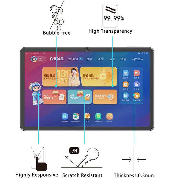 For Homework Help P30 12 inch 9H 0.3mm Explosion-proof Tempered Glass Film