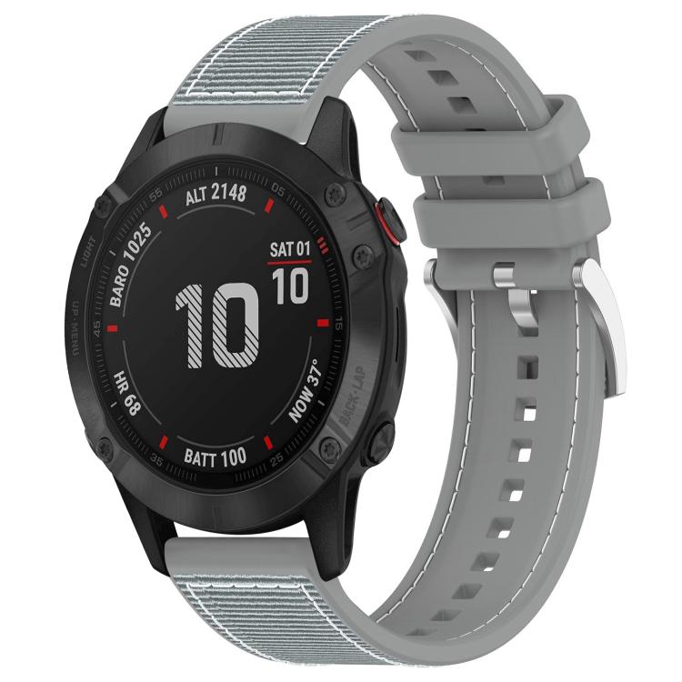 For Garmin Fenix 8/7X/6X/5X 26mm xDfind Hybrid Nylon Braid Silicone Watch Band