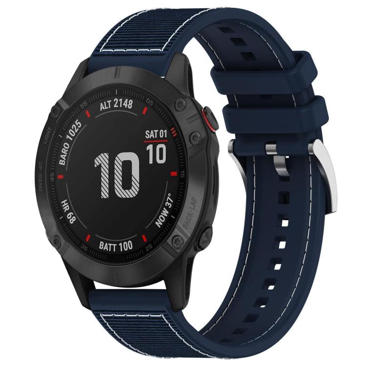 For Garmin Fenix 8/7X/6X/5X 26mm xDfind Hybrid Nylon Braid Silicone Watch Band