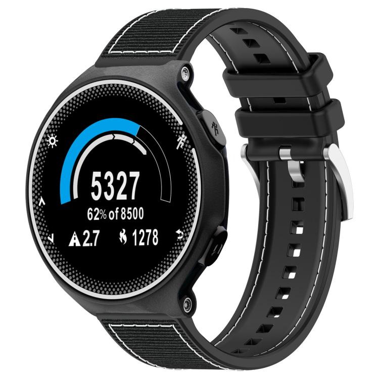 For Garmin Forerunner 220/235/735/735XT 20mm xDfind Hybrid Nylon Braid Silicone Watch Band