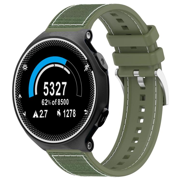 For Garmin Forerunner 220/235/735/735XT 20mm xDfind Hybrid Nylon Braid Silicone Watch Band