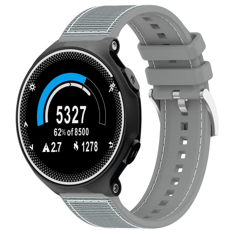 For Garmin Forerunner 220/235/735/735XT 20mm xDfind Hybrid Nylon Braid Silicone Watch Band