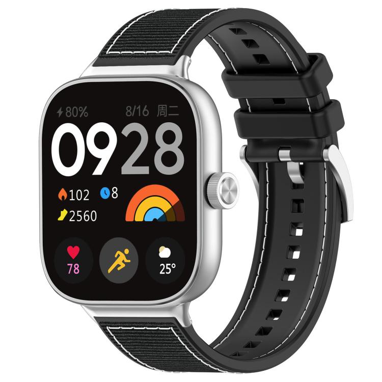 For Xiaomi Band 9 Pro/Redmi Watch6/5/4 20mm xDfind Hybrid Nylon Braid Silicone Watch Band