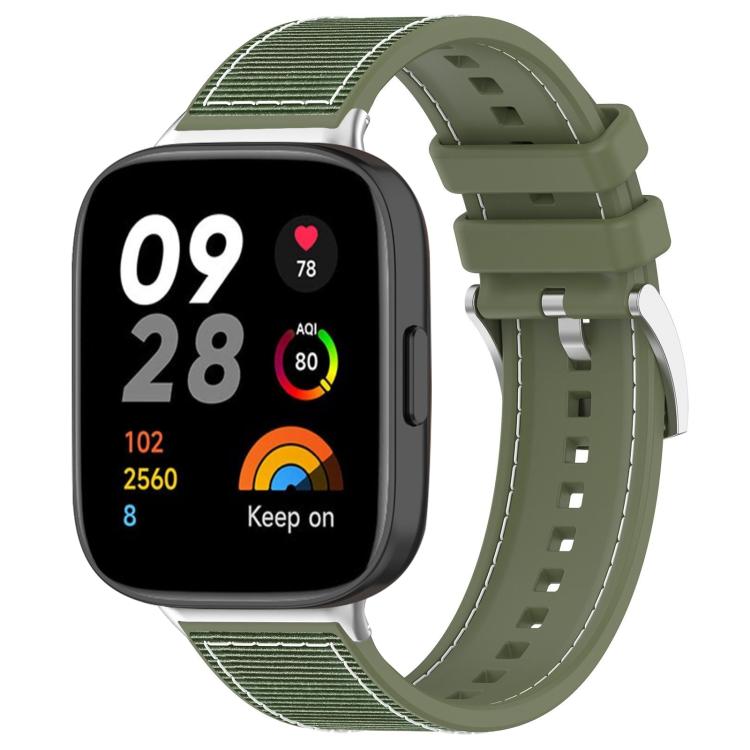 For Redmi Watch 3 20mm xDfind Hybrid Nylon Braid Silicone Watch Band