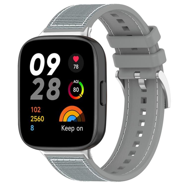 For Redmi Watch 3 20mm xDfind Hybrid Nylon Braid Silicone Watch Band