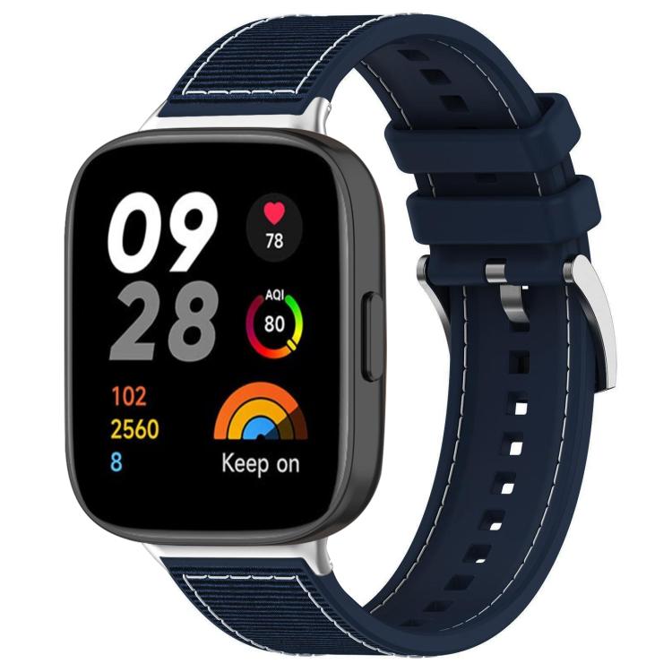 For Redmi Watch 3 20mm xDfind Hybrid Nylon Braid Silicone Watch Band