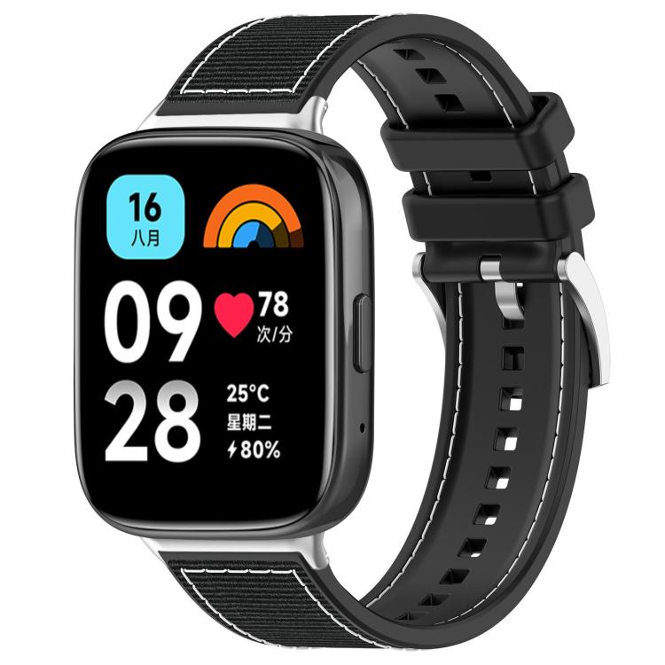 For Redmi Watch 3 Active/Watch 3 Lite 20mm xDfind Hybrid Nylon Braid Silicone Watch Band
