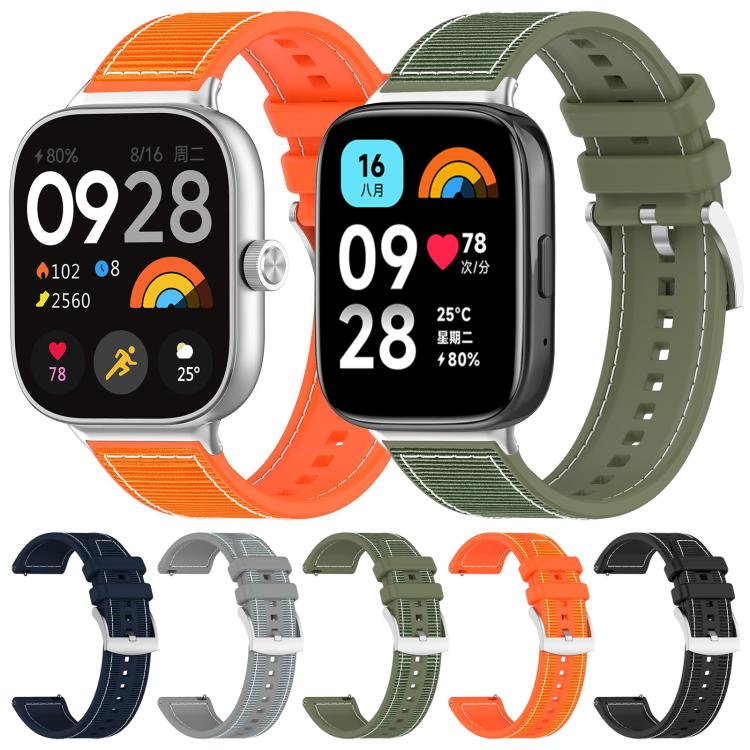 For Redmi Watch 3 20mm xDfind Hybrid Nylon Braid Silicone Watch Band