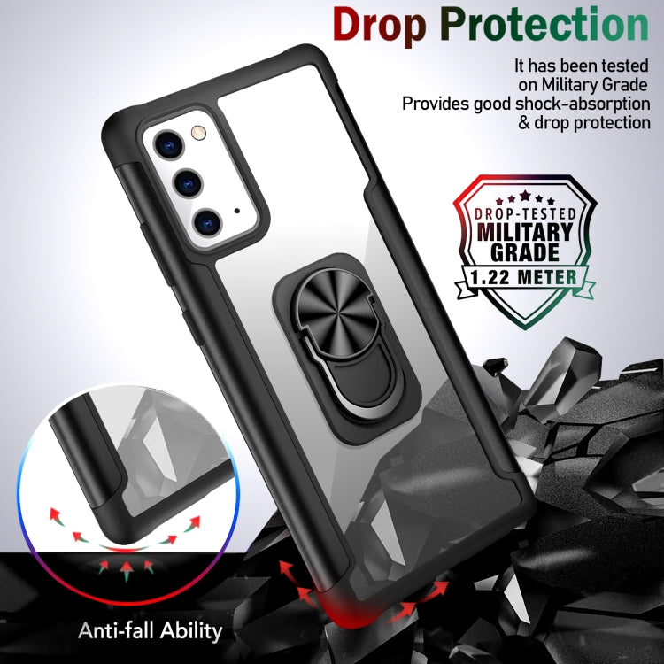 For Samsung Galaxy Note20 R-JUST PC +TPU + Metal Shockproof Protective Case with Ring Holder