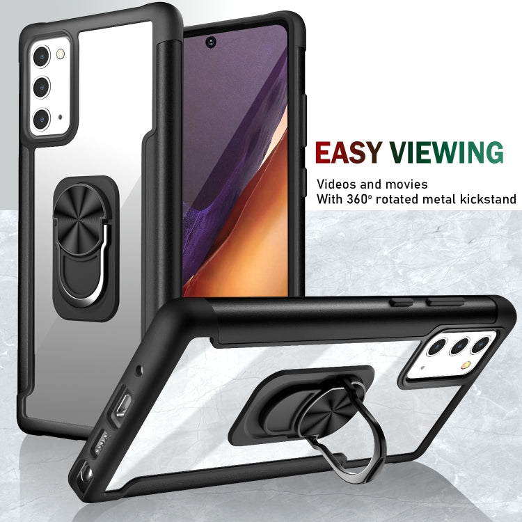 For Samsung Galaxy Note20 R-JUST PC +TPU + Metal Shockproof Protective Case with Ring Holder