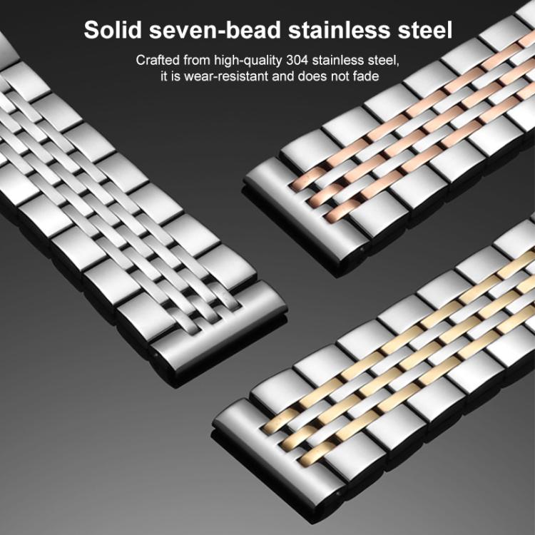 For Google Pixel Watch 4 / 3 45mm xDfind Seven-bead Solid Stainless Steel Watch Band