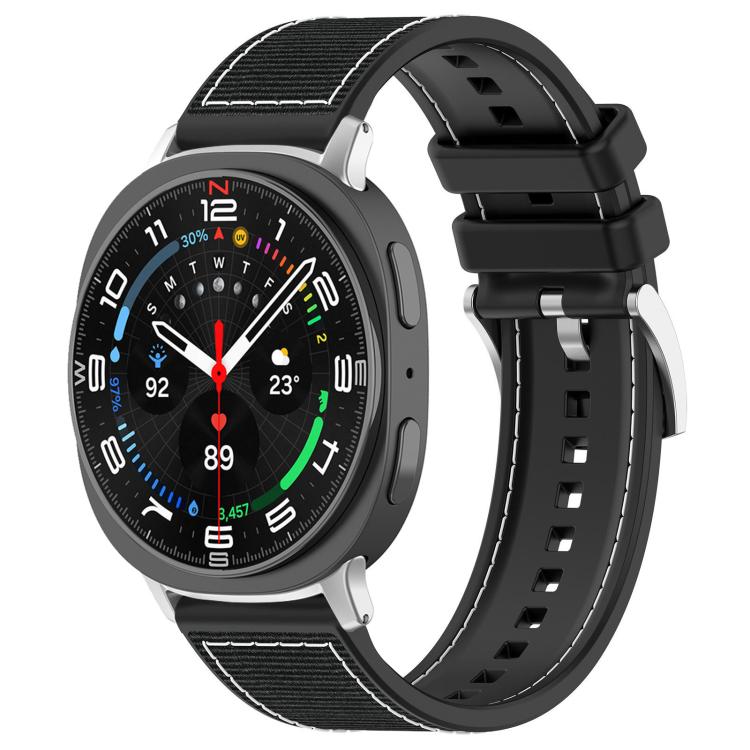 For Samsung Galaxy Watch Ultra/Ultra 2025 22mm xDfind Hybrid Nylon Braid Silicone Watch Band
