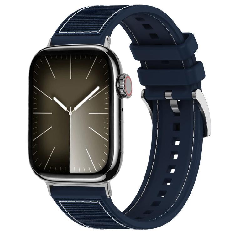 For Apple Watch 38 / 40 / 41 / S10 42mm 20mm xDfind Hybrid Nylon Braid Silicone Watch Band
