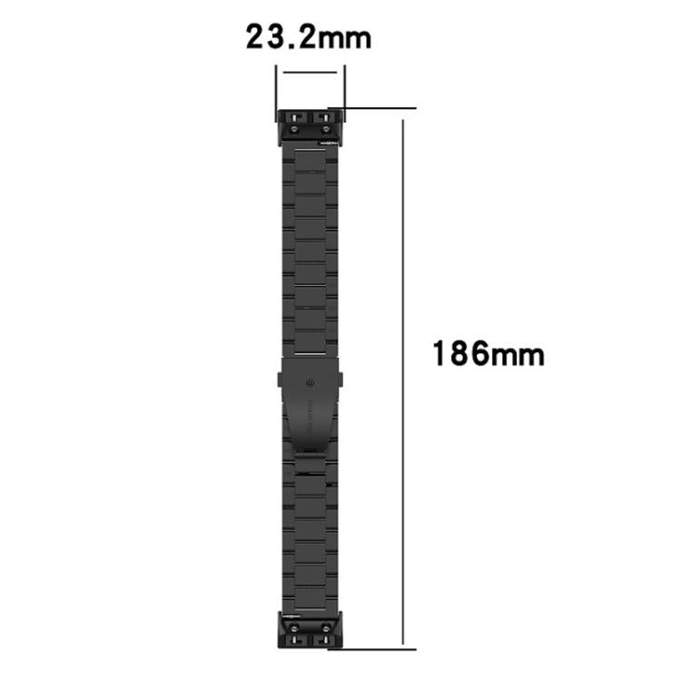 For Garmin Forerunner 35 / 30 Tri-beads Flat Buckle Titanium Alloy Watch Band