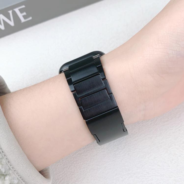 For Apple Watch 46mm / 49mm / 45mm / 44mm Tri-beads Side-detachable Buckle Stainless Steel Watch Band