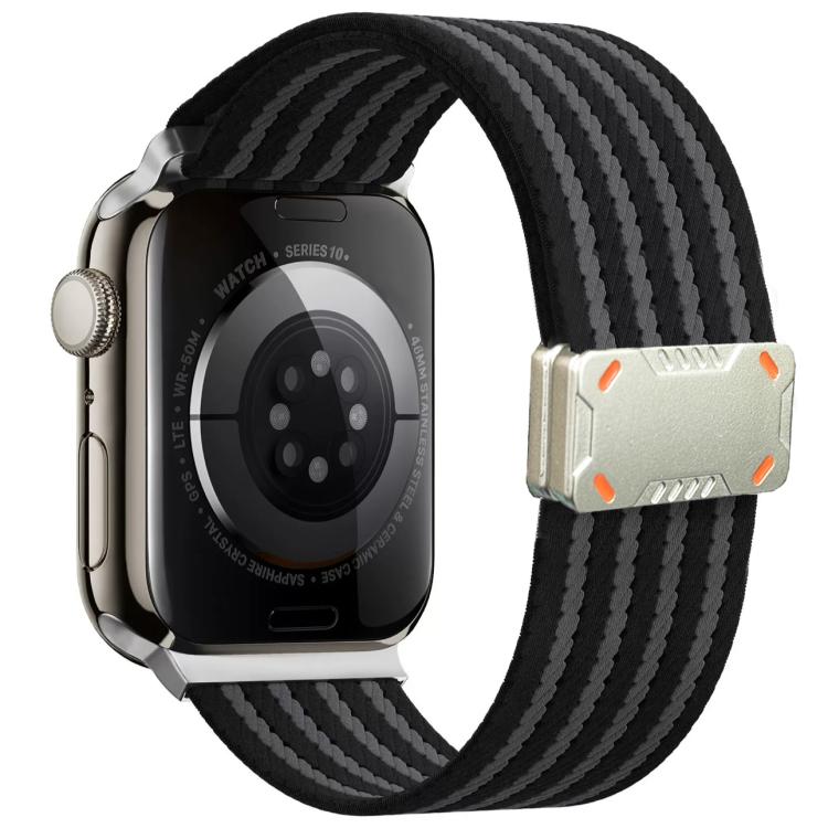 For Apple Watch 42mm / 41mm / 40mm / 38mm Mecha Armor Magnetic Buckle Nylon Watch Band