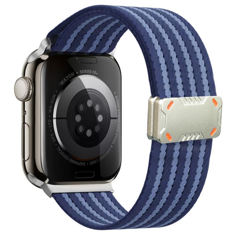 For Apple Watch 42mm / 41mm / 40mm / 38mm Mecha Armor Magnetic Buckle Nylon Watch Band