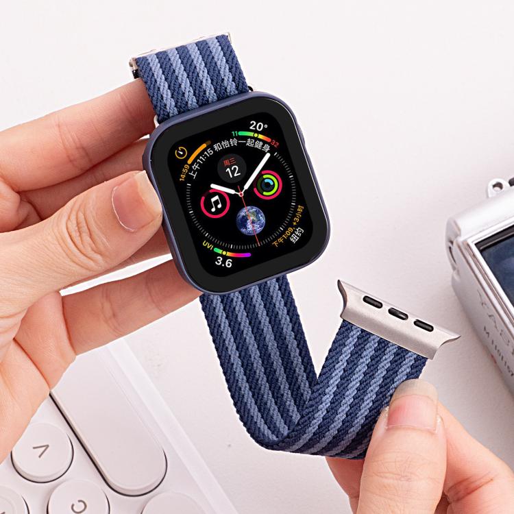 For Apple Watch 42mm / 41mm / 40mm / 38mm Mecha Armor Magnetic Buckle Nylon Watch Band