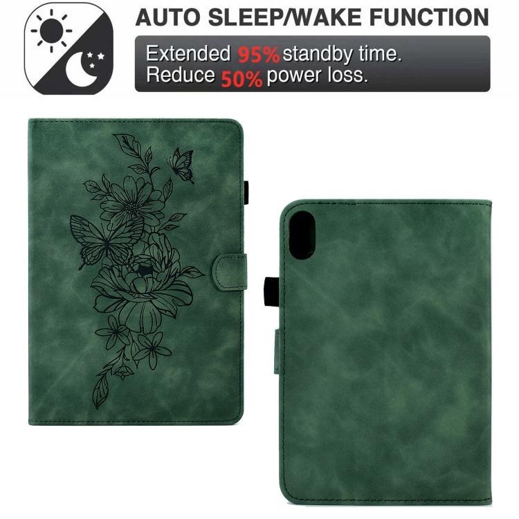 For Xiaomi Redmi Pad 2 Peony Butterfly Embossed Leather Smart Tablet Case