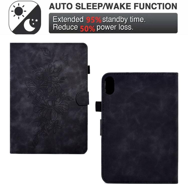 For Xiaomi Redmi Pad 2 Peony Butterfly Embossed Leather Smart Tablet Case
