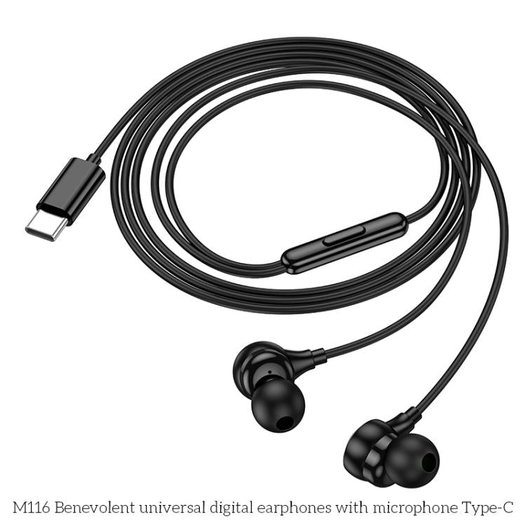 hoco M116 Type-C Benevolent Universal Earphones with Microphone