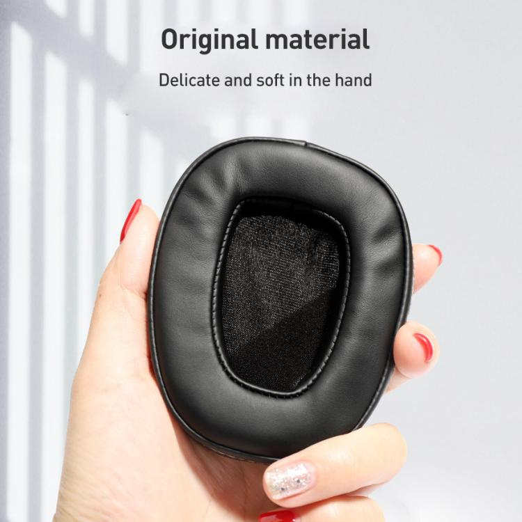 2pcs Protein Leather Earphone Replacement Earpads Pads For Skullcandy Crusher Over-Ear - Black
