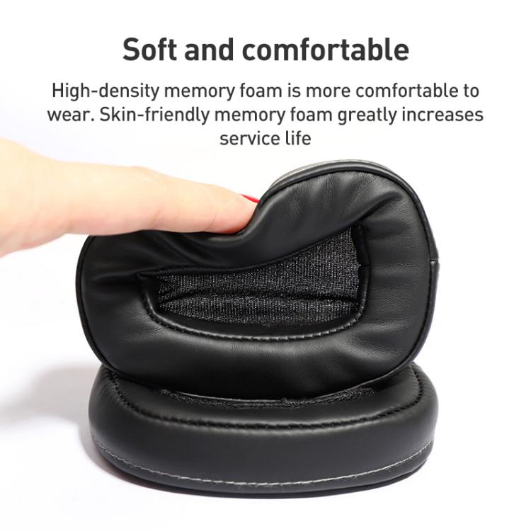 2pcs Protein Leather Earphone Replacement Earpads Pads For Skullcandy Crusher Over-Ear - Black