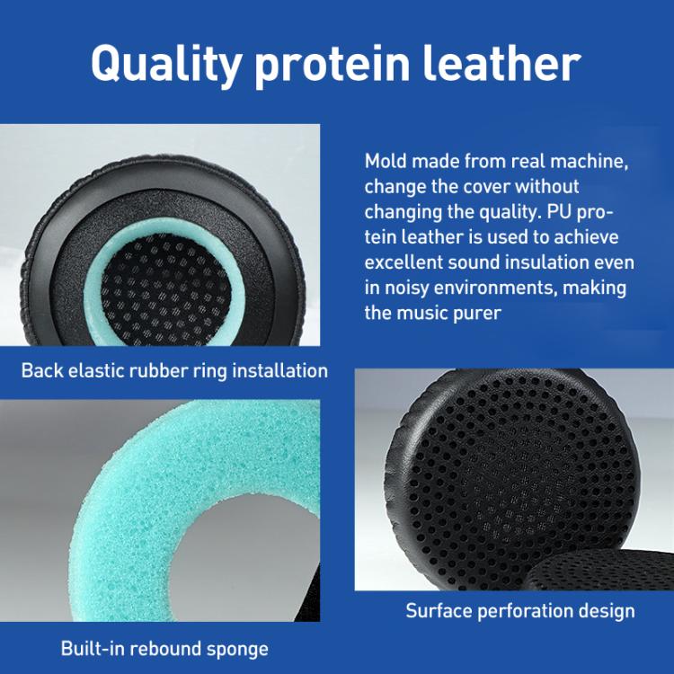 2pcs Protein Leather Earphone Replacement Earpads Pads For Skullcandy GRIND - Black
