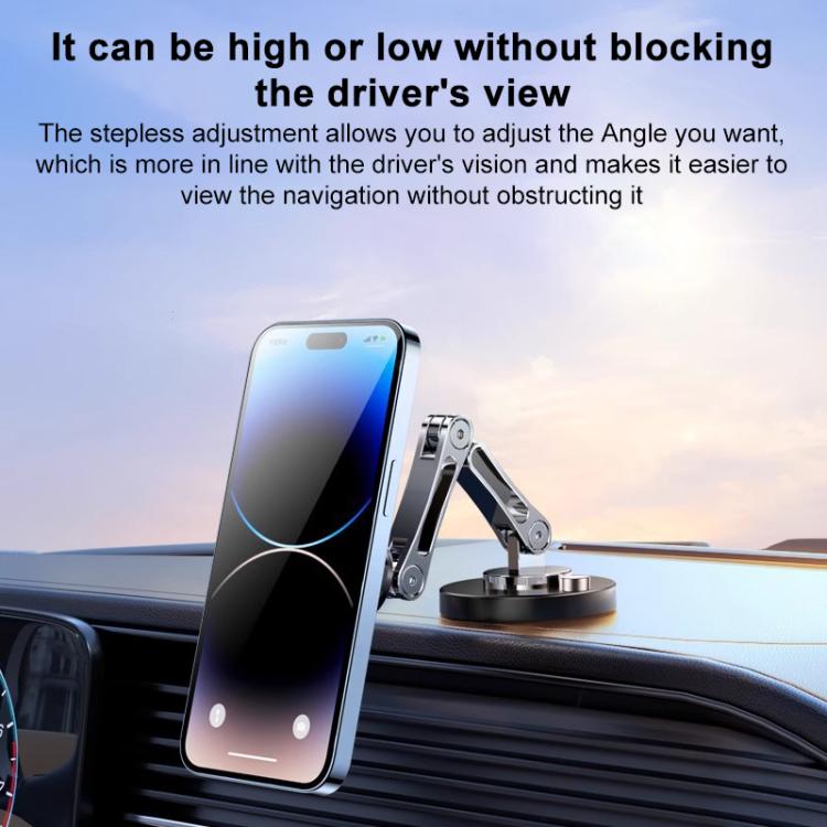 17mm Universal Ball 360 Degree Rotating Adhesive Car Holder Base, Type:2-folding