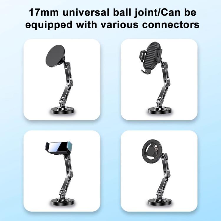 360 Degree Rotating Adhesive Magnetic Car Holder, Type:3-folding