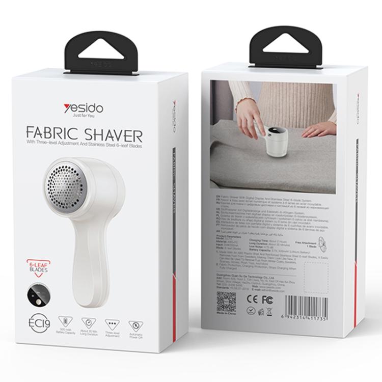 Yesido EC19 Smart Digital Display Single Head Hair Ball Trimmer - Beige