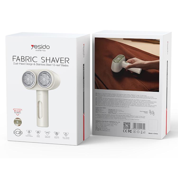 Yesido EC20 Smart Digital Display Dual Head Hair Ball Trimmer - Beige