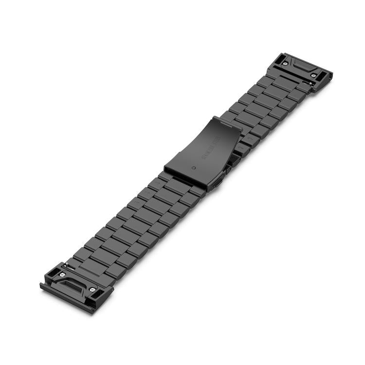 For Garmin 22mm Tri-beads Flat Buckle Titanium Alloy Watch Band