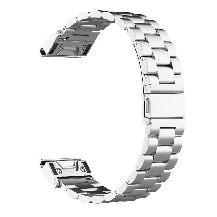 For Garmin 22mm Tri-beads Flat Buckle Titanium Alloy Watch Band