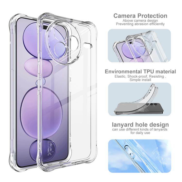 For Xiaomi Civi 5 Pro imak Shockproof Airbag TPU Phone Case - Transparent