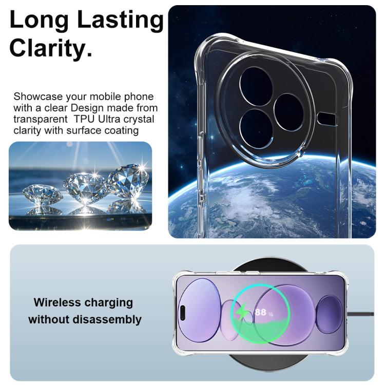 For Xiaomi Civi 5 Pro imak Shockproof Airbag TPU Phone Case - Transparent