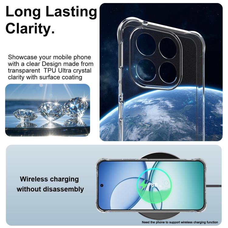 For Xiaomi 15T 5G imak Shockproof Airbag TPU Phone Case - Transparent