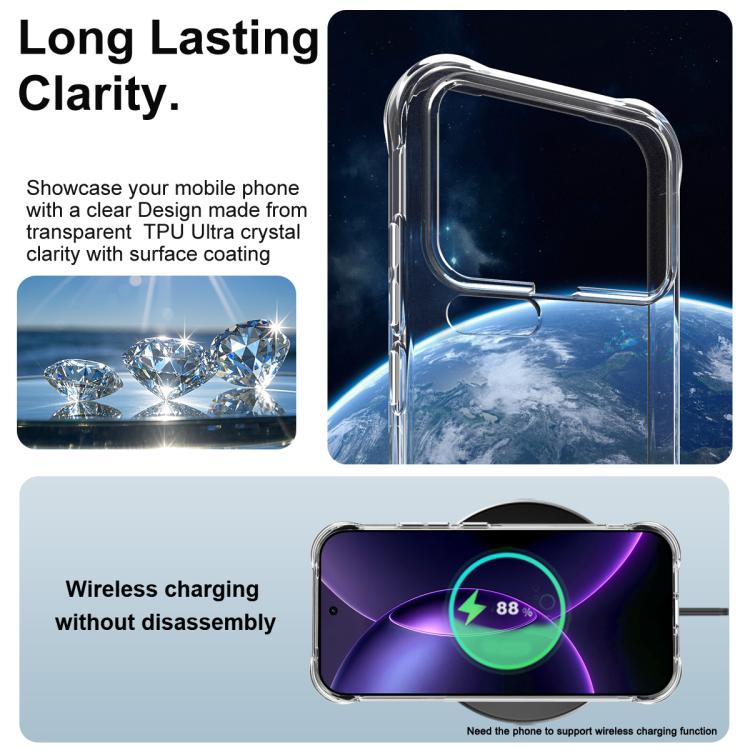 For Xiaomi 17 Pro imak Shockproof Airbag TPU Phone Case - Transparent