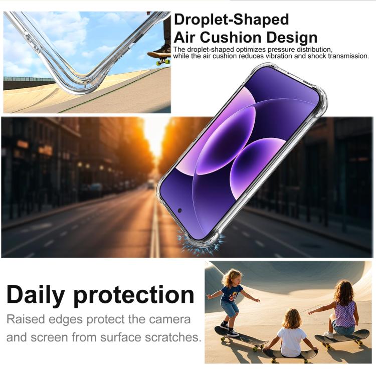 For Xiaomi 17 Pro Max imak Shockproof Airbag TPU Phone Case - Transparent