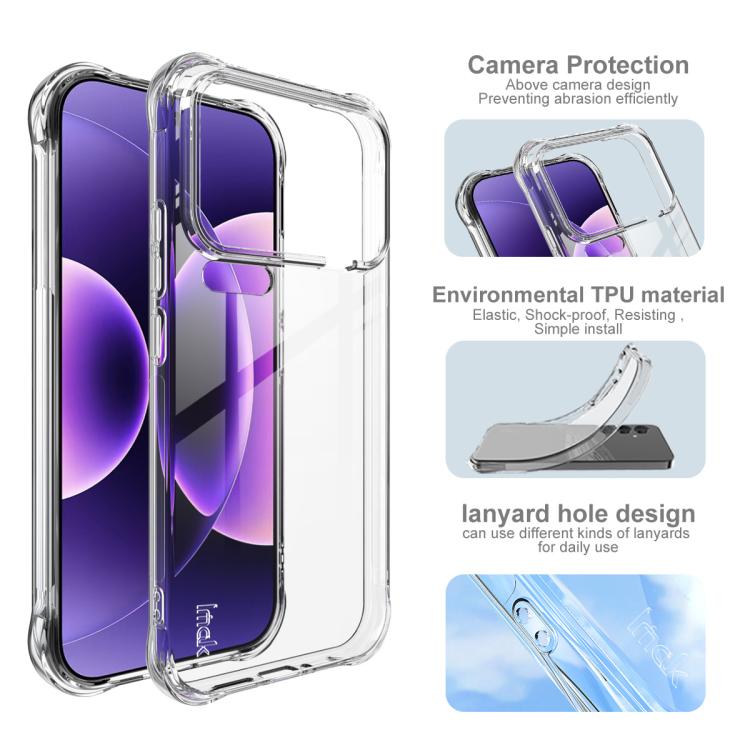 For Xiaomi 17 Pro Max imak Shockproof Airbag TPU Phone Case - Transparent