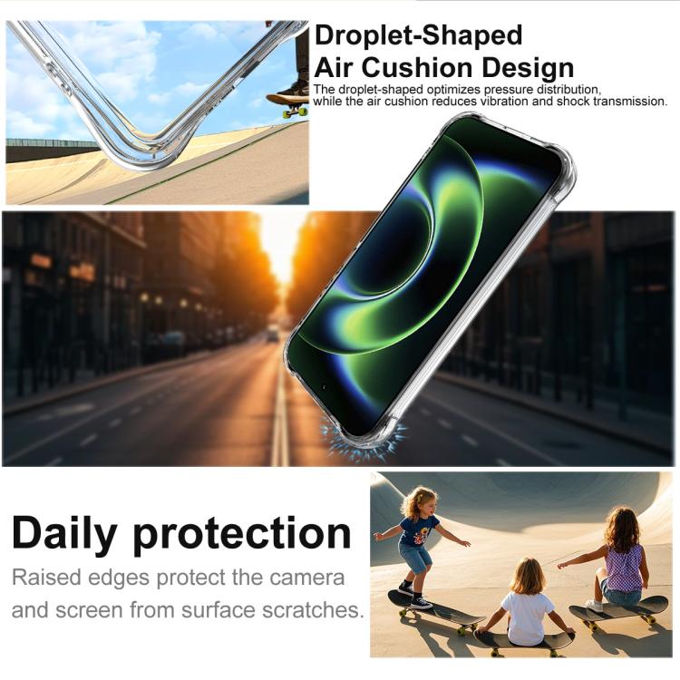 For Xiaomi 17 Ultra imak Shockproof Airbag TPU Phone Case - Transparent