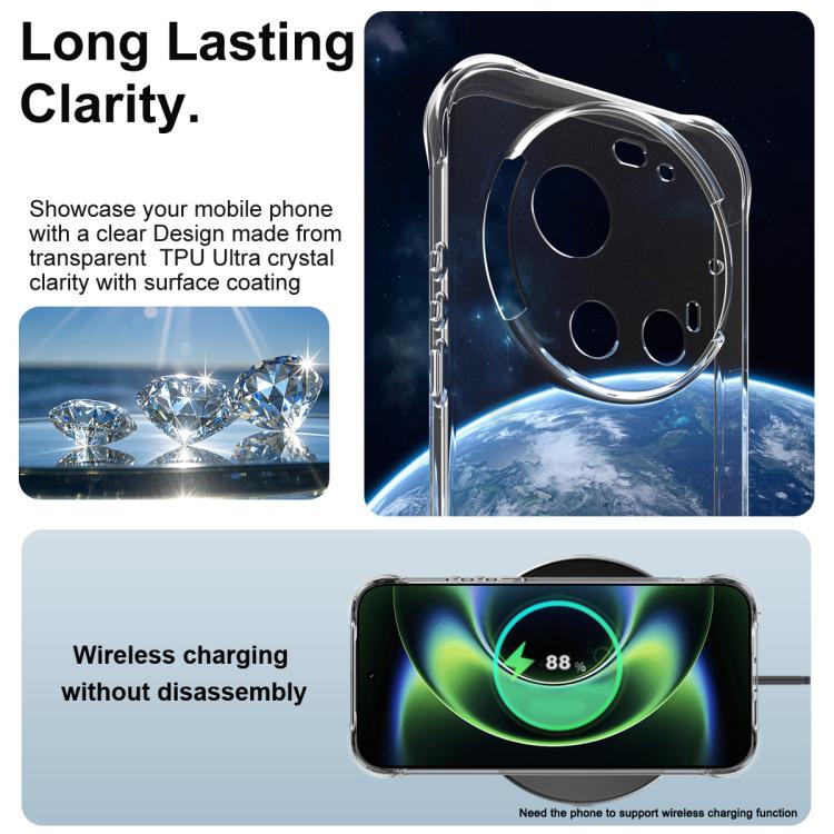 For Xiaomi 17 Ultra imak Shockproof Airbag TPU Phone Case - Transparent