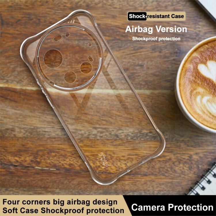 For Xiaomi 17 Ultra imak Shockproof Airbag TPU Phone Case - Transparent