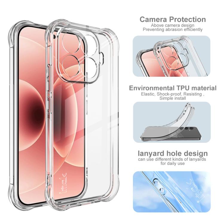For Xiaomi 17T 5G imak Shockproof Airbag TPU Phone Case - Transparent