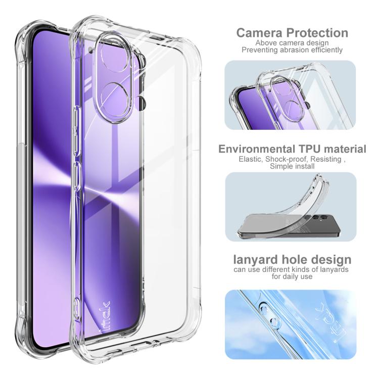 For Xiaomi Poco X8 Pro Max 5G imak Shockproof Airbag TPU Phone Case - Transparent