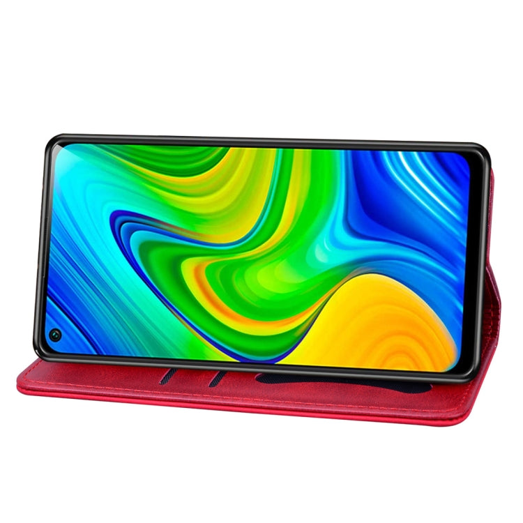 For Xiaomi Redmi Note 9 Business Stitching Horizontal Flip Leather Case with Double Folding & Bracket & Card Slots & Photo Frame & Wallet