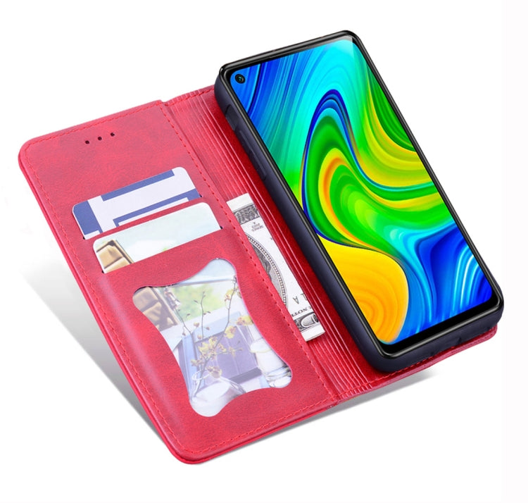 For Xiaomi Redmi Note 9 Business Stitching Horizontal Flip Leather Case with Double Folding & Bracket & Card Slots & Photo Frame & Wallet