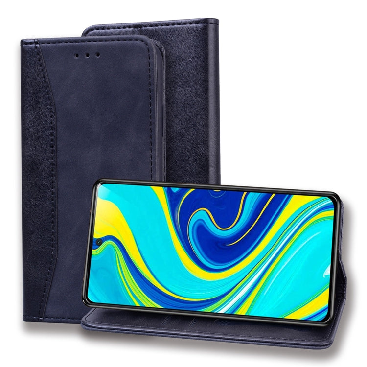 For Xiaomi Redmi Note 9 Pro / 9 Pro Max / 9S Business Stitching Horizontal Flip Leather Case with Double Folding & Bracket & Card Slots & Photo Frame & Wallet