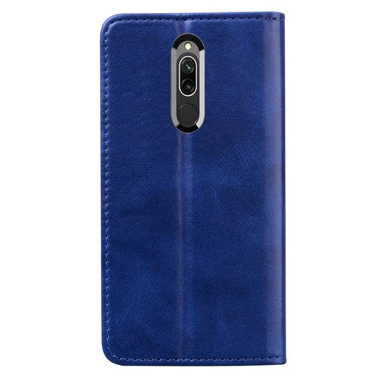 For Xiaomi Redmi 8 Business Stitching Horizontal Flip Leather Case with Double Folding & Bracket & Card Slots & Photo Frame & Wallet